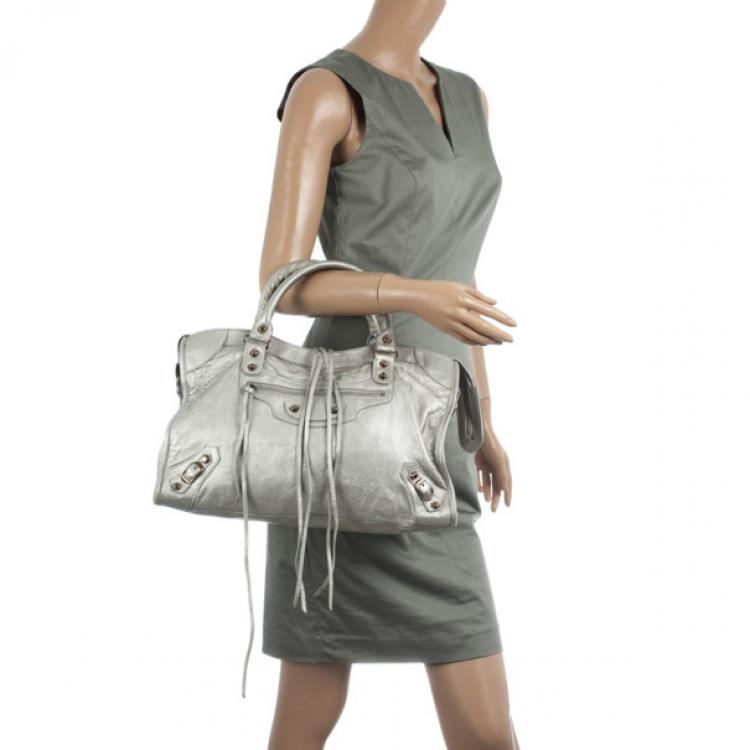 Pointer Tether Incubus Balenciaga Metallic Classic Silver City Bag Balenciaga | TLC