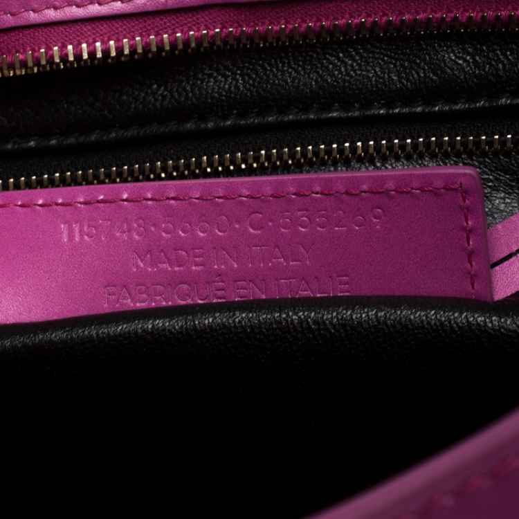 Pre Owned Balenciaga Magenta Python SH City Bag