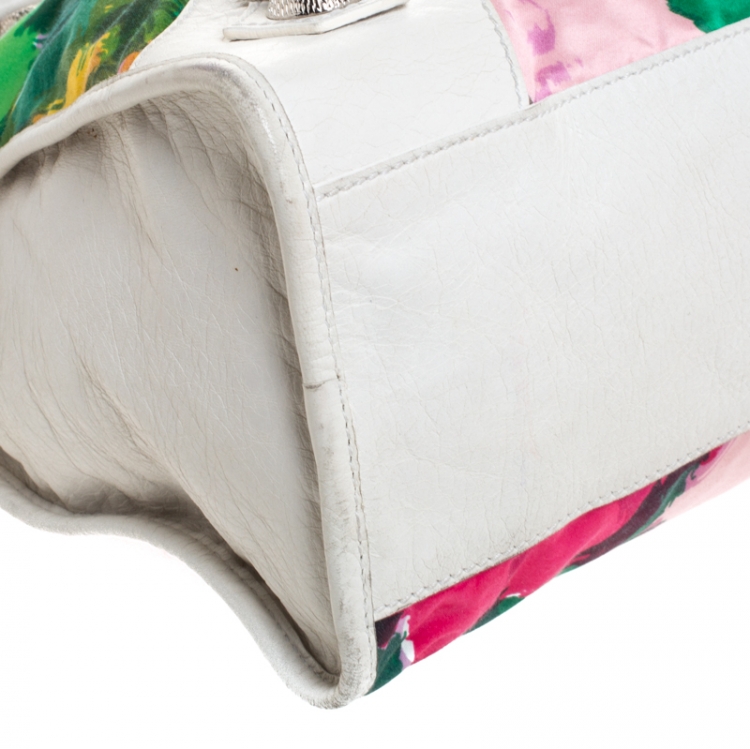 Pre Owned Balenciaga Multicolor Leather and Nylon GSH City Bag