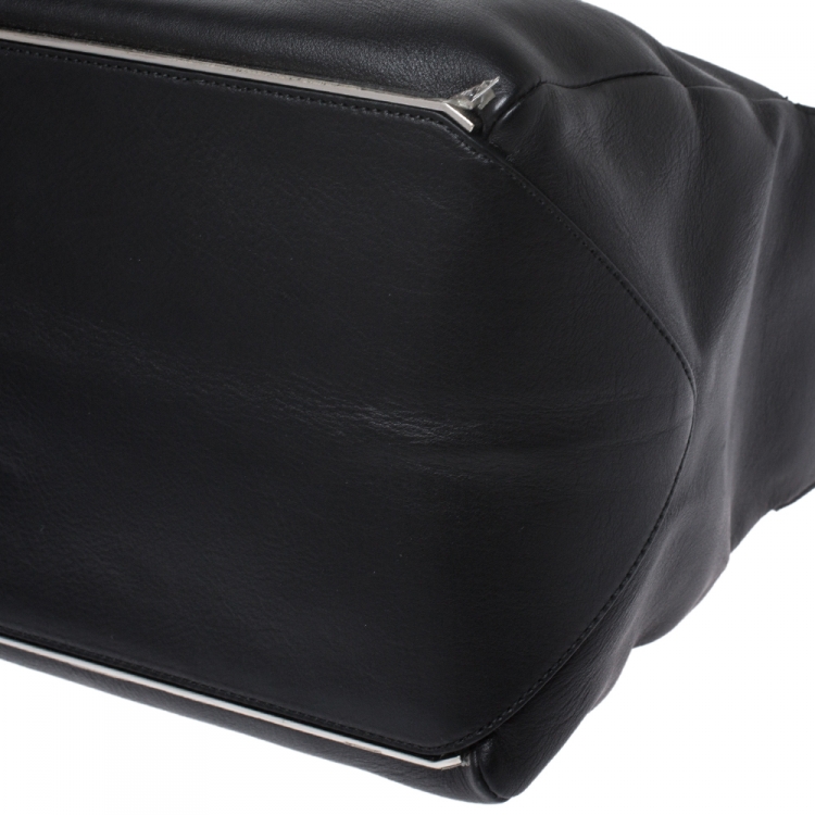 Pre Owned Balenciaga Black Leather Ray Doctor Satchel 