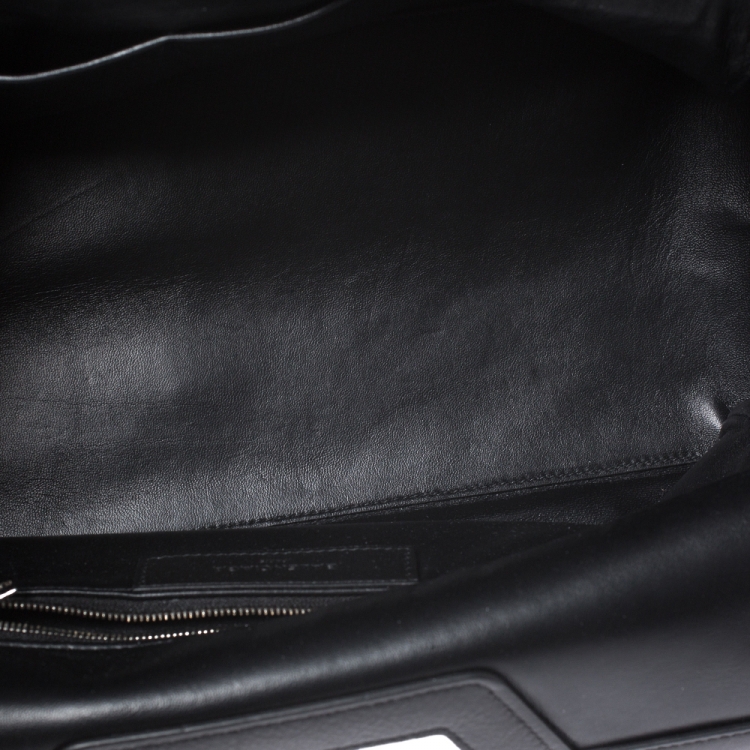 Pre Owned Balenciaga Black Leather Ray Doctor Satchel 