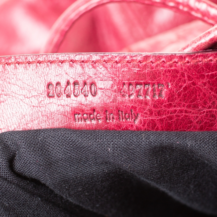 Pre Owned Balenciaga Sang Leather GCH Pompon Hobo