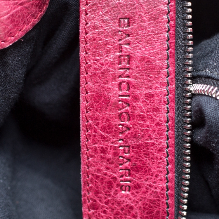 Pre Owned Balenciaga Sang Leather GCH Pompon Hobo