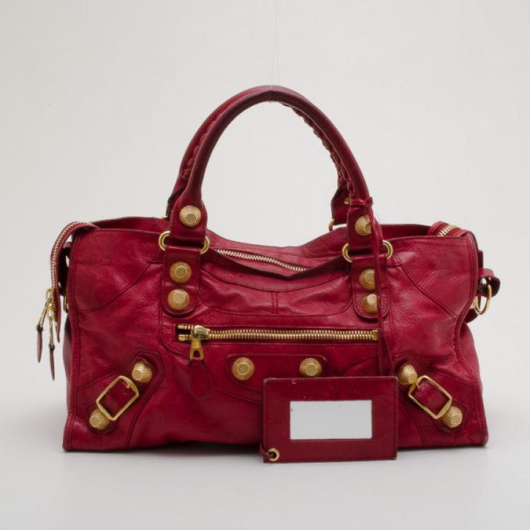 Balenciaga Red Matte Crocodile City Bag | Balenciaga, Bags, Crocodile purse