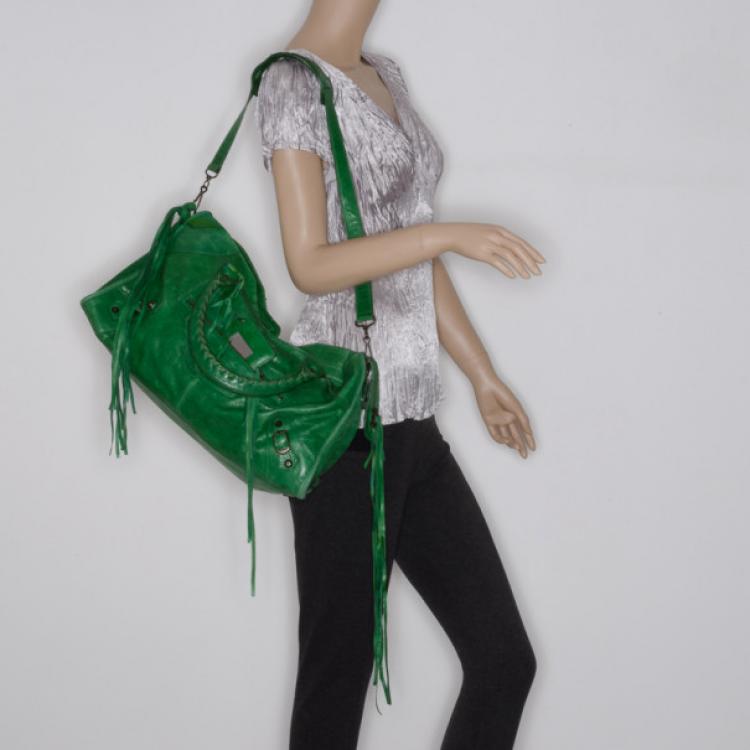 Pre Owned Balenciaga Green Classic Part Time Tote