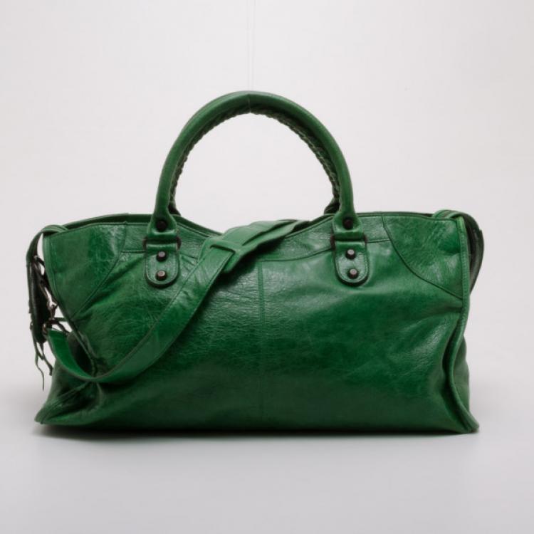 Pre Owned Balenciaga Green Classic Part Time Tote
