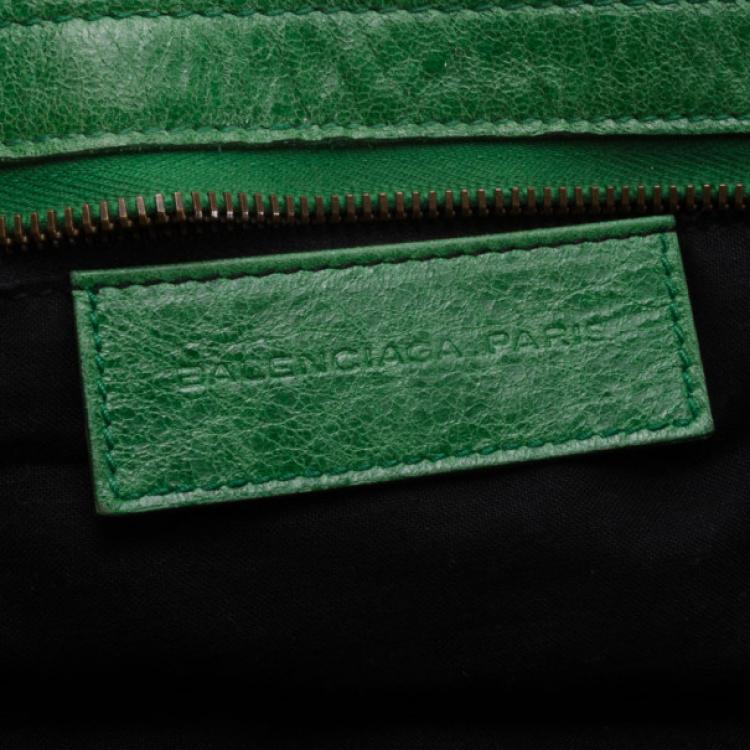 Pre Owned Balenciaga Green Classic Part Time Tote