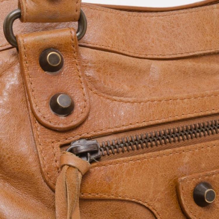 Pre Owned Balenciaga Tan First Handbag 