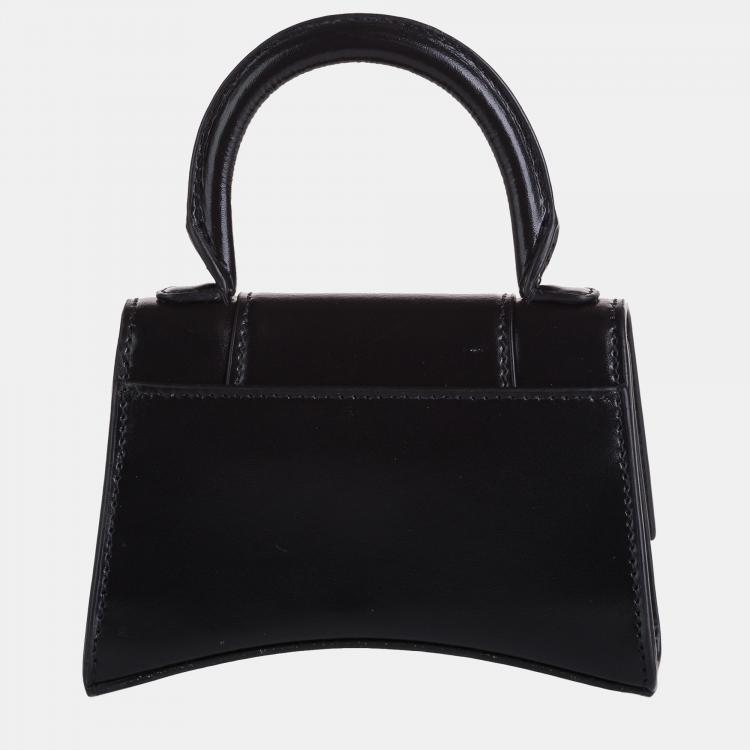 Pre Owned Balenciaga Black Mini Hourglass