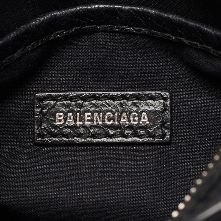 Pre Owned Balenciaga Black Leather Nano Classic City Bag
