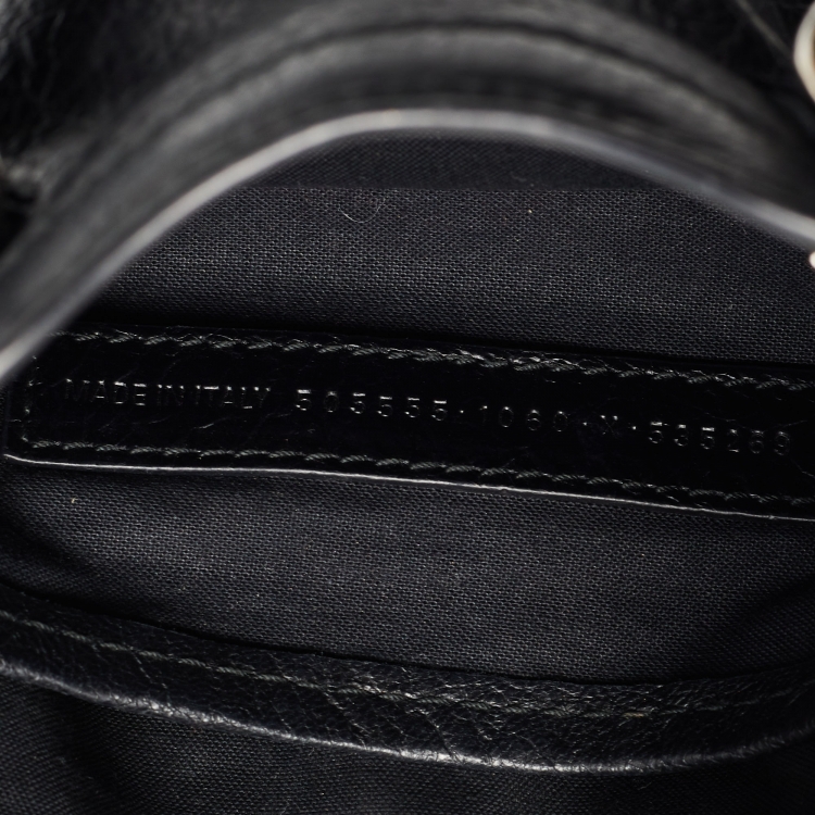 Pre Owned Balenciaga Black Leather Nano Classic City Bag