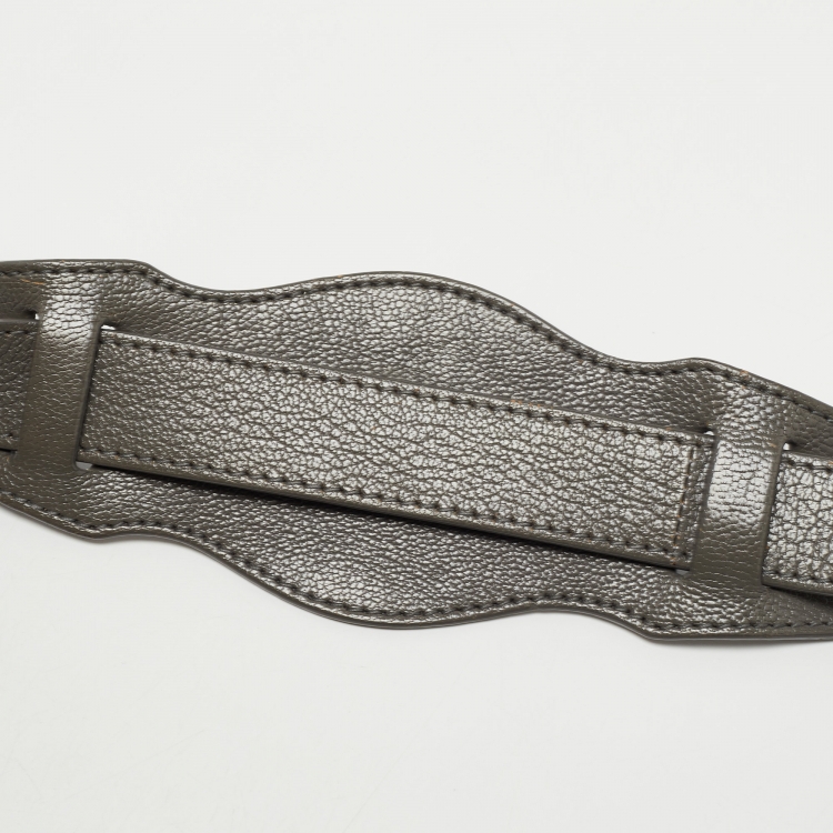 Pre Owned Balenciaga Grey Leather Mini Classic Metallic Edge City Bag