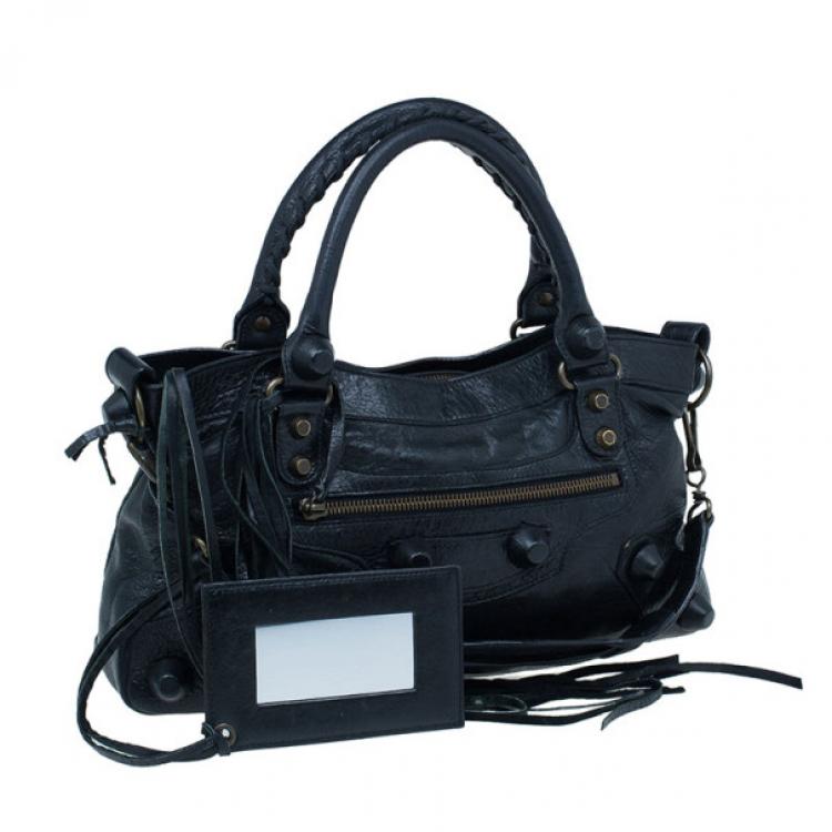 Pre Owned Balenciaga Black Giant City Bag