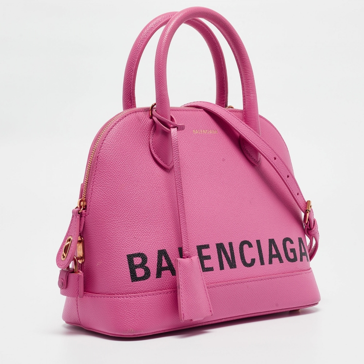 مملوكة مسبقًا Balenciaga Pink Leather Small Ville Satchel