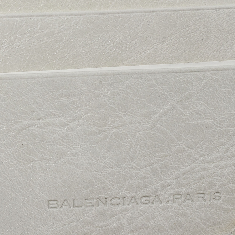 Pre Owned Balenciaga OffWhite Leather Compagnon Zip Around Wallet