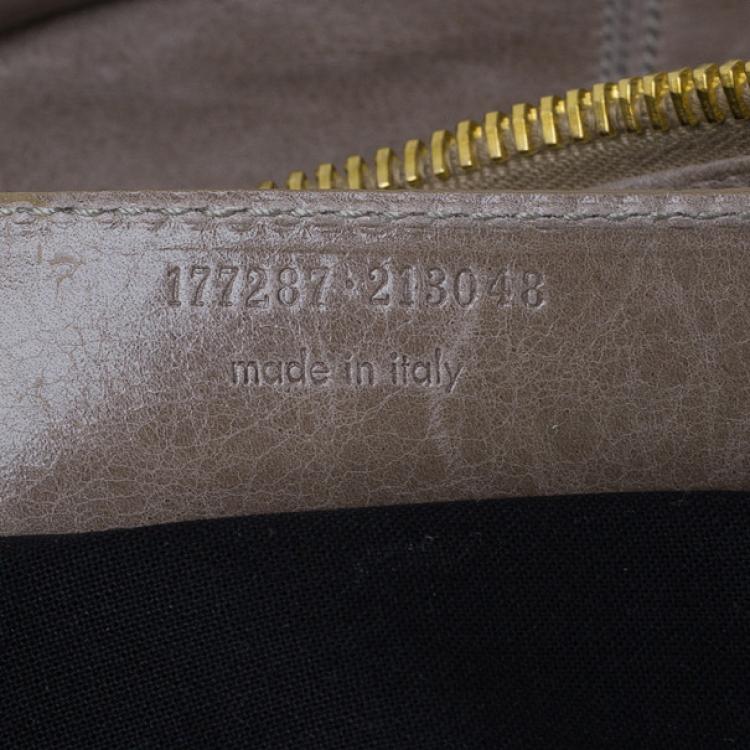 Pre Owned Balenciaga Beige Leather Large Weekend Bag