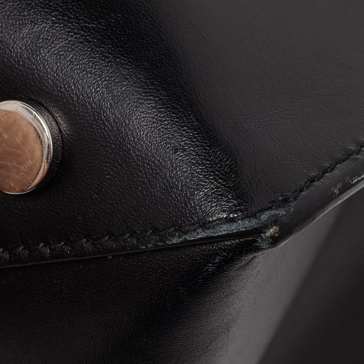 Pre Owned Balenciaga Black Leather Cable Shopper Tote