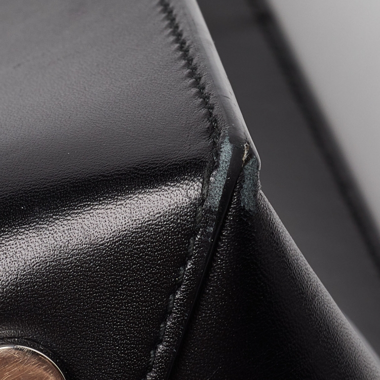 Pre Owned Balenciaga Black Leather Cable Shopper Tote