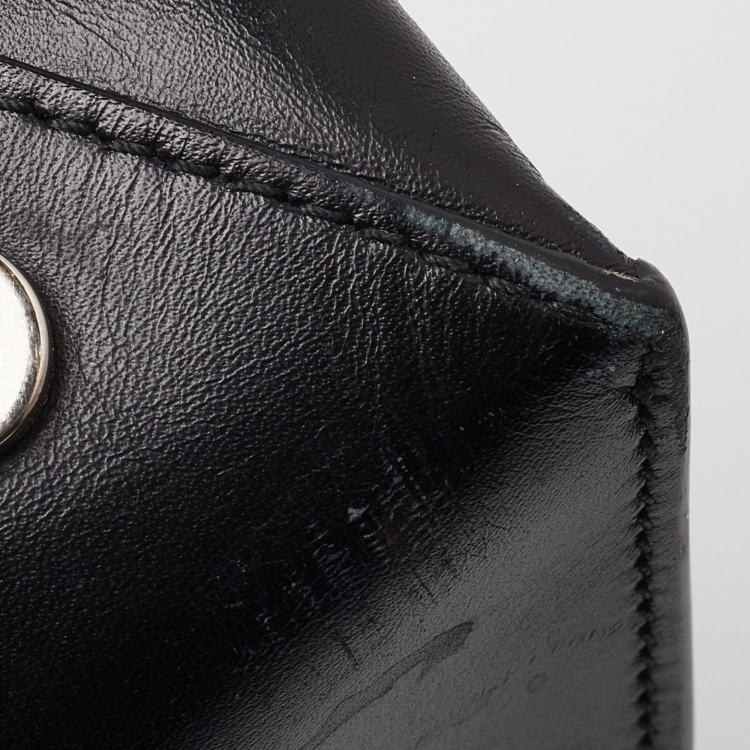 Pre Owned Balenciaga Black Leather Cable Shopper Tote