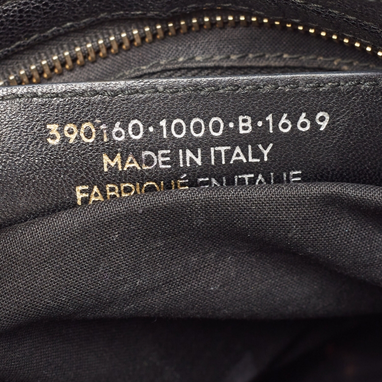 Pre Owned Balenciaga Black Leather Mini Metallic Edge Classic City Bag