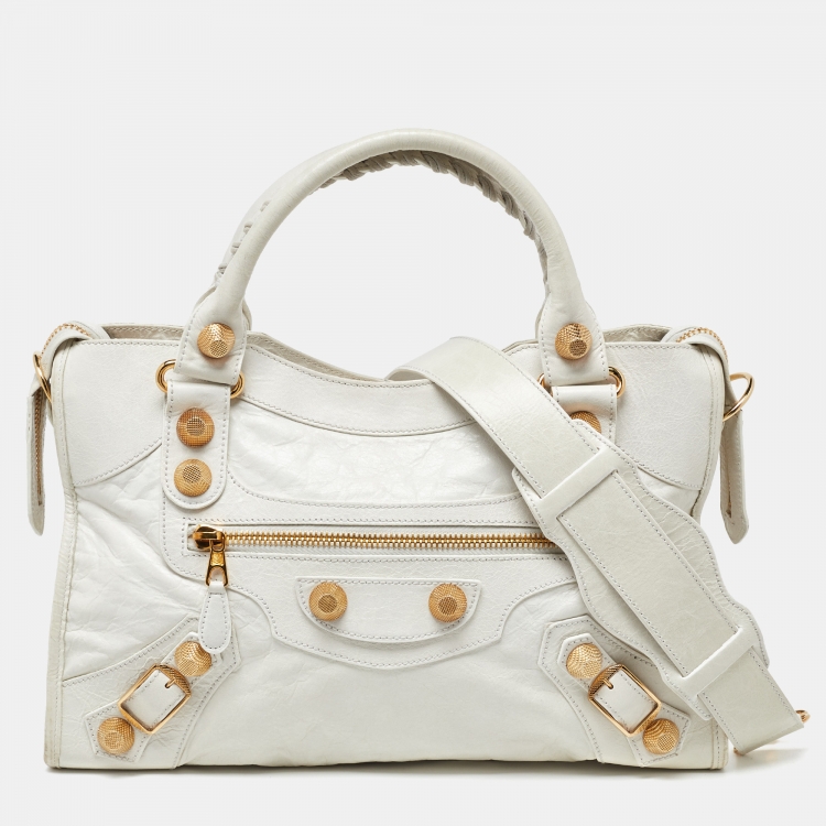 Balenciaga mini city bag white hotsell