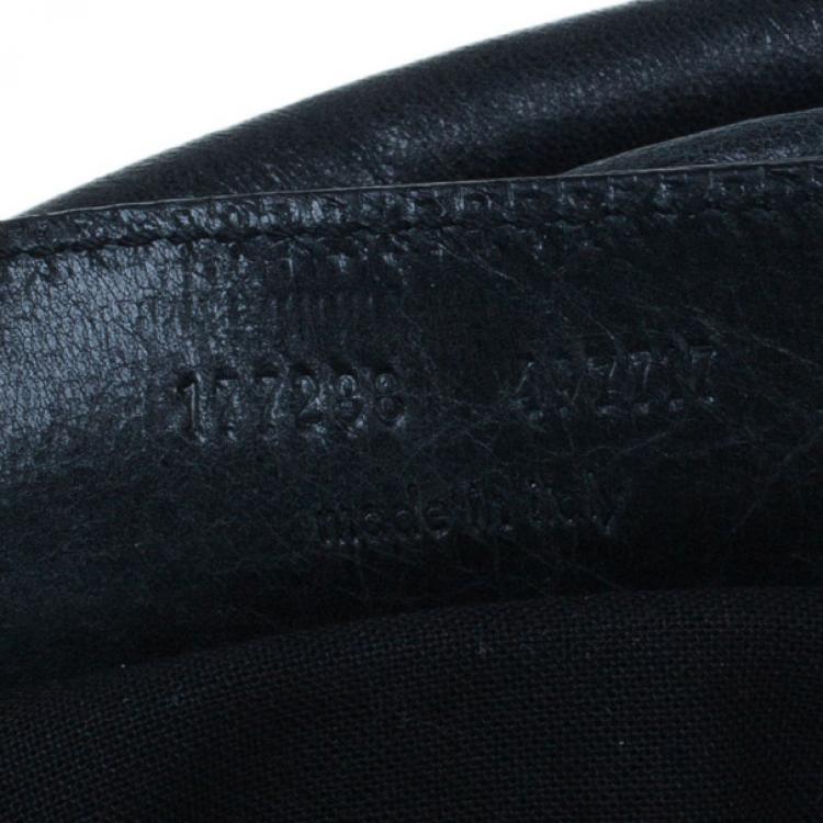 Pre Owned Balenciaga Black Leather Giant Hobo