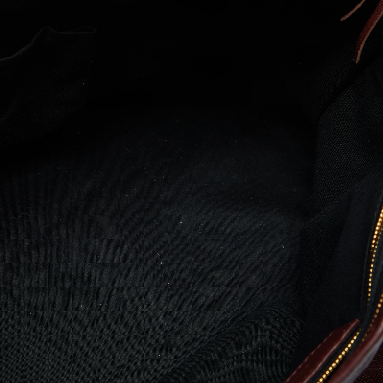 Pre Owned Balenciaga Rouge Pourpre Leather Medium Classic Metallic Edge City Bag
