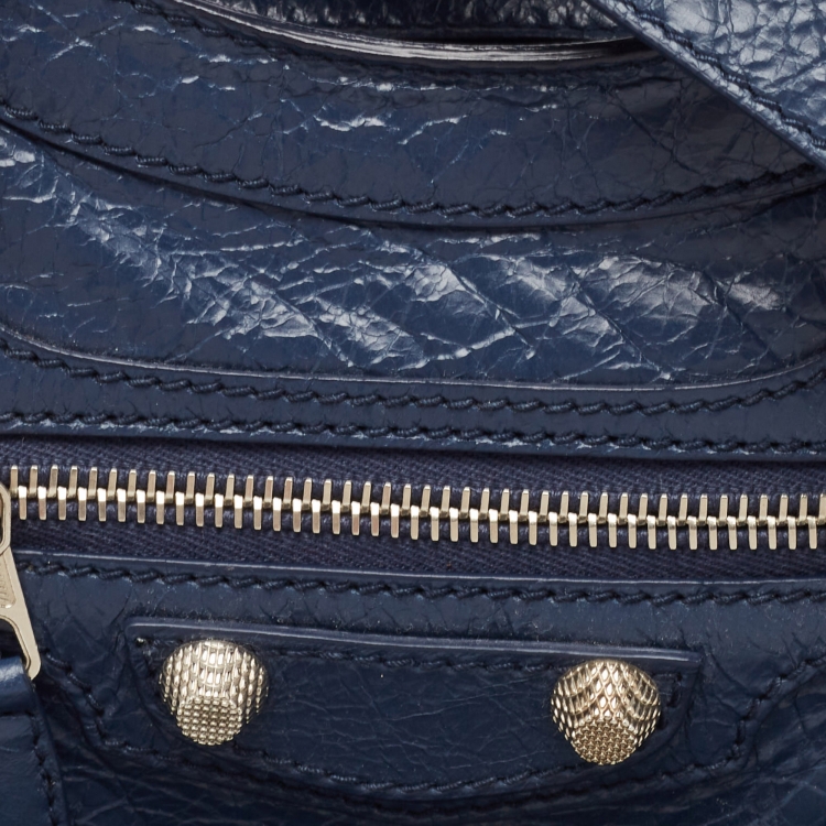 Pre Owned Balenciaga Blue Leather Mini Classic City Bag