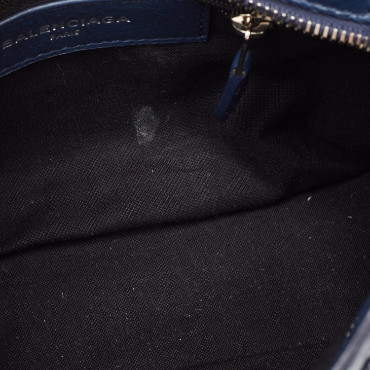 Pre Owned Balenciaga Blue Leather Mini Classic City Bag
