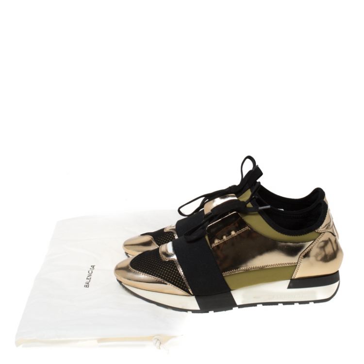balenciaga race runner gold