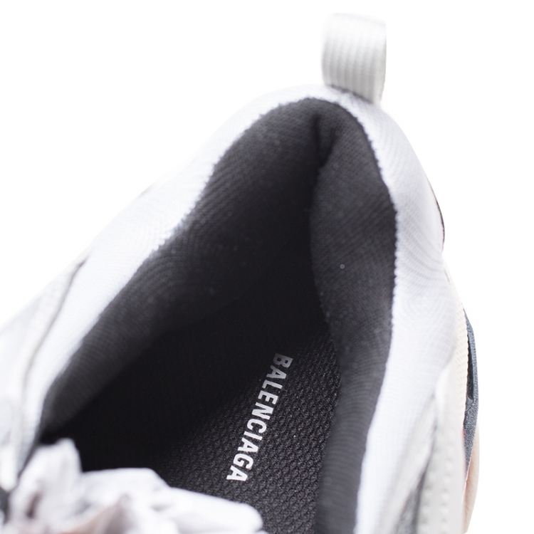 Pre Owned Balenciaga Multicolor Mesh, Nubuck And Leather Triple S Platform Sneakers Size 39
