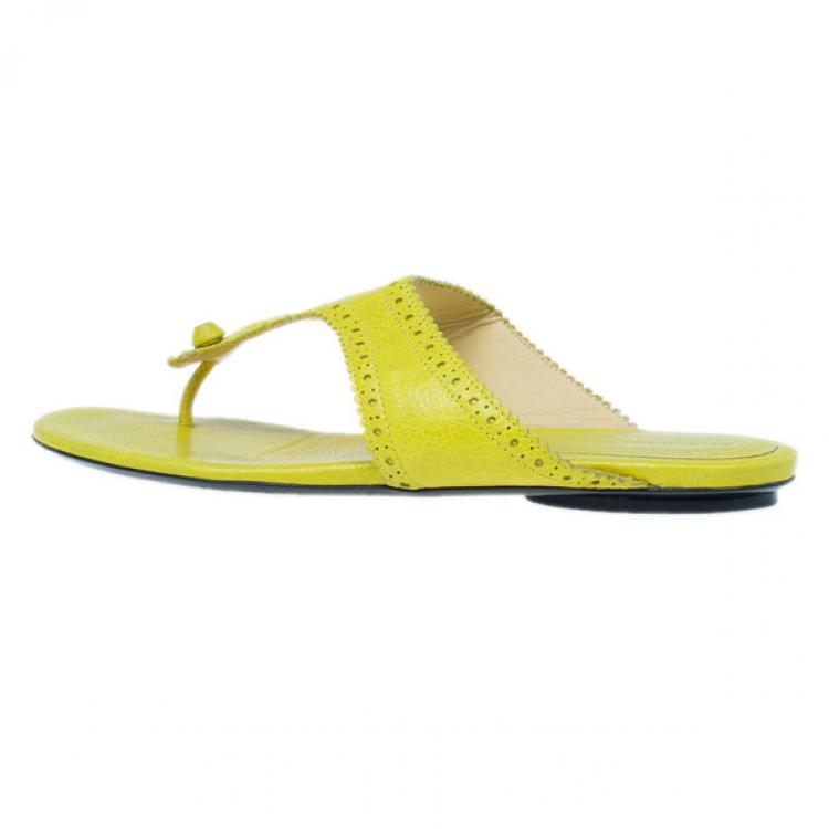 balenciaga yellow sandals