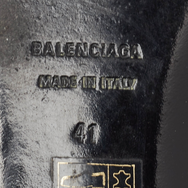 Pre Owned Balenciaga Red Leather Studded Arena Flat Slides Size 41