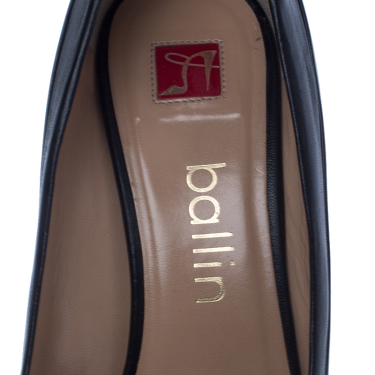 مملوكة مسبقًا Ballin Black Patent Leather/Leather Pumps Size 38 