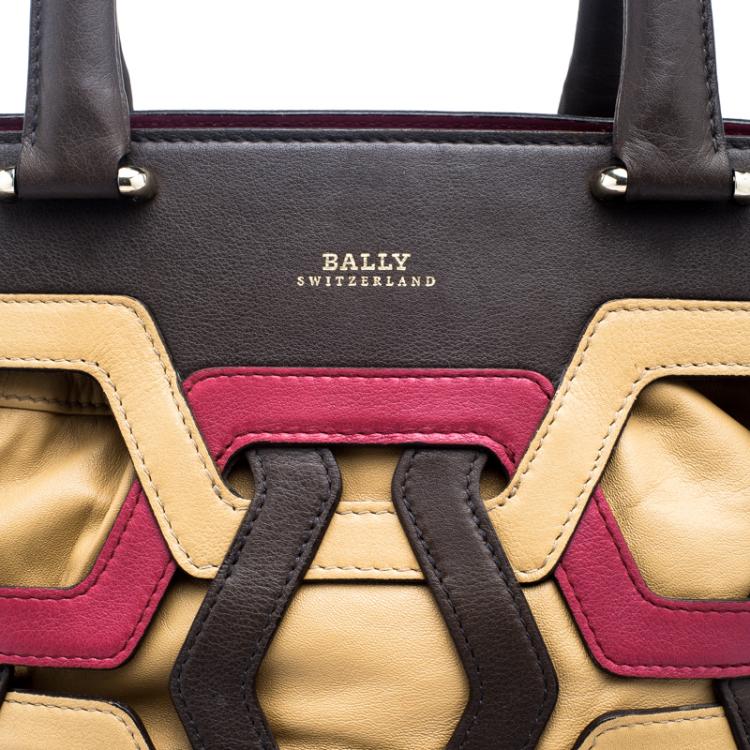 Pre Owned Bally Multicolor Leather Pixie Tote