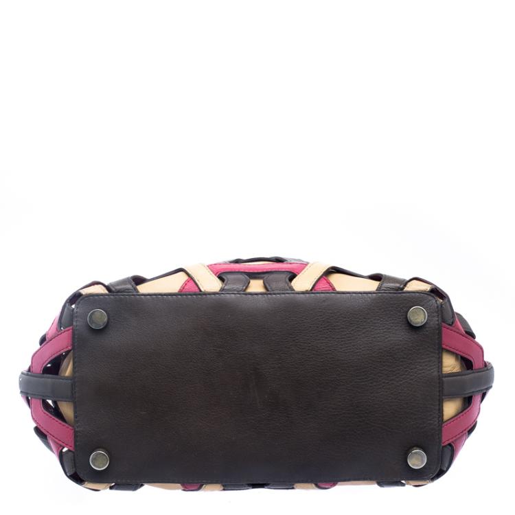 Pre Owned Bally Multicolor Leather Pixie Tote