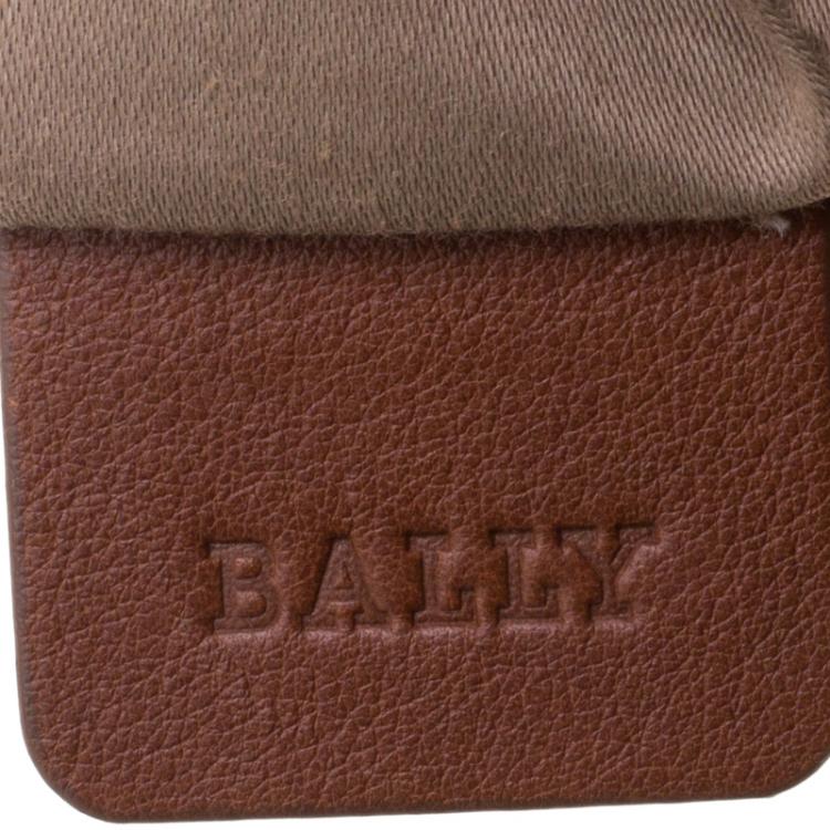 Pre Owned Bally Brown Leather Charm Hobo 