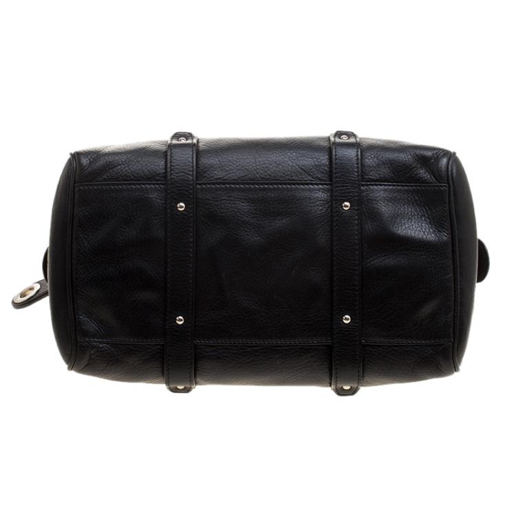 Pre Owned Bally Black Leather Charlyna Satchel 