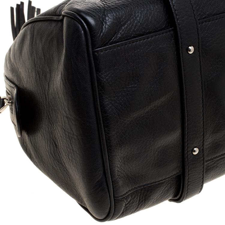 Pre Owned Bally Black Leather Charlyna Satchel 