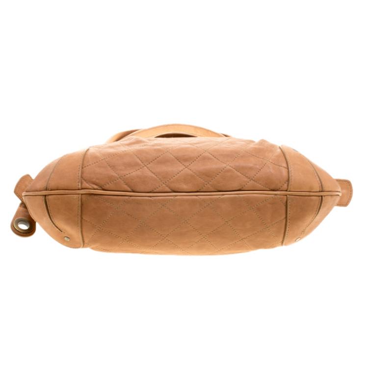 Pre Owned Bally Caramel Leather Moreen T Satchel