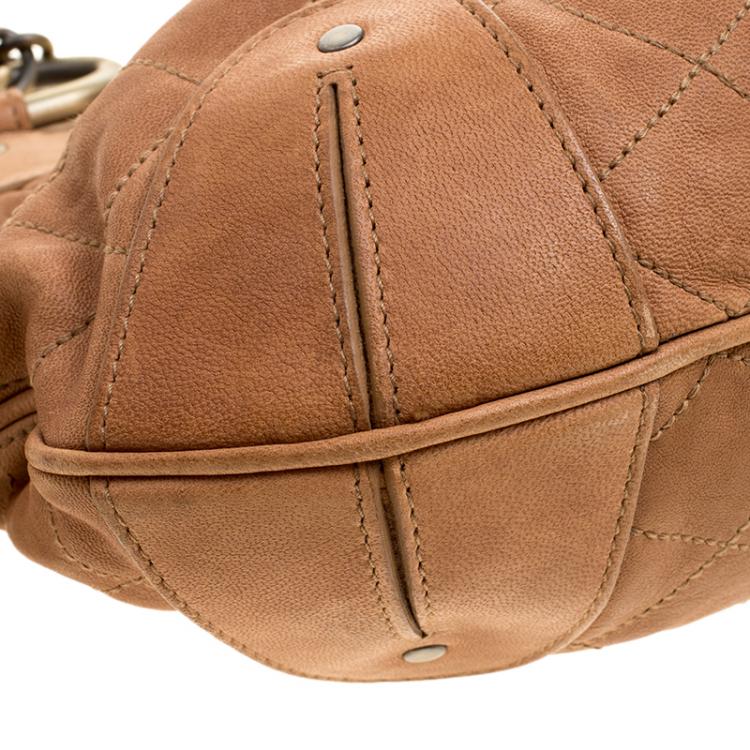 Pre Owned Bally Caramel Leather Moreen T Satchel