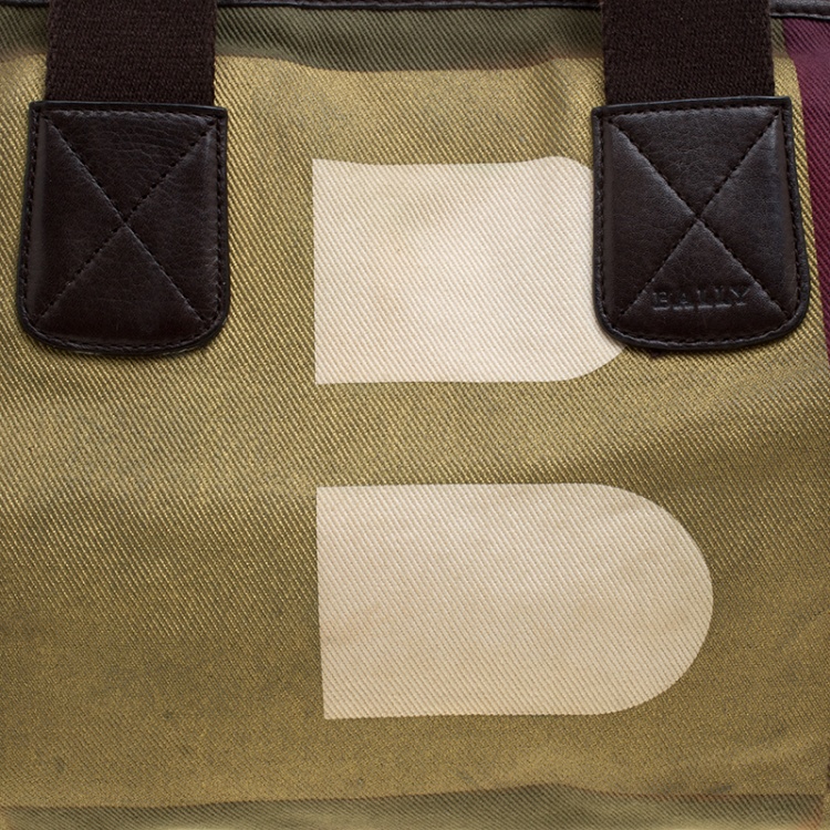Pre Owned Bally Multicolor Canvas Tote