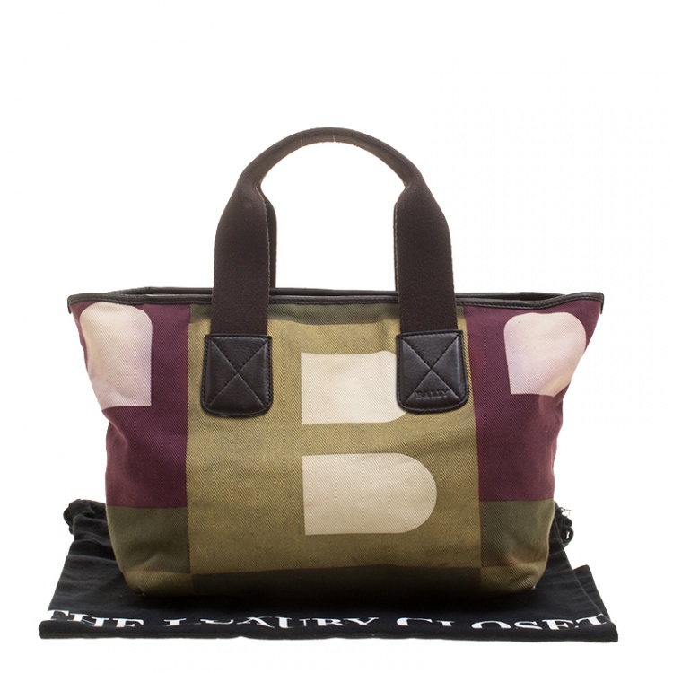 Pre Owned Bally Multicolor Canvas Tote
