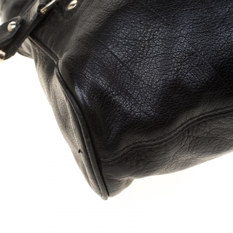 Pre Owned Bally Black Leather Tote