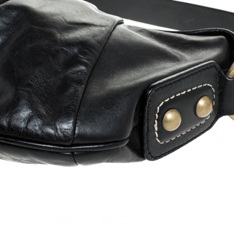 Pre Owned Bally Black Leather Traki Shoulder Bags