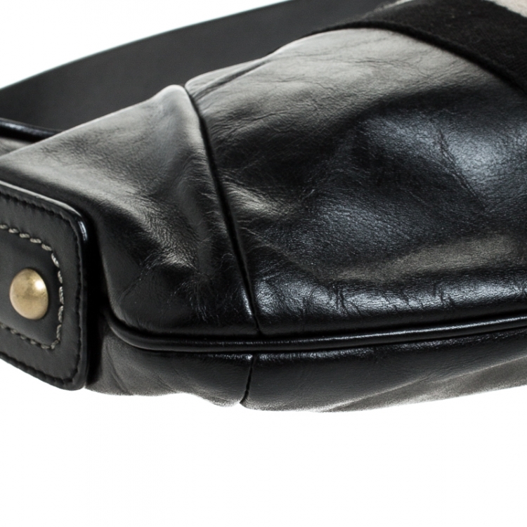 Pre Owned Bally Black Leather Traki Shoulder Bags