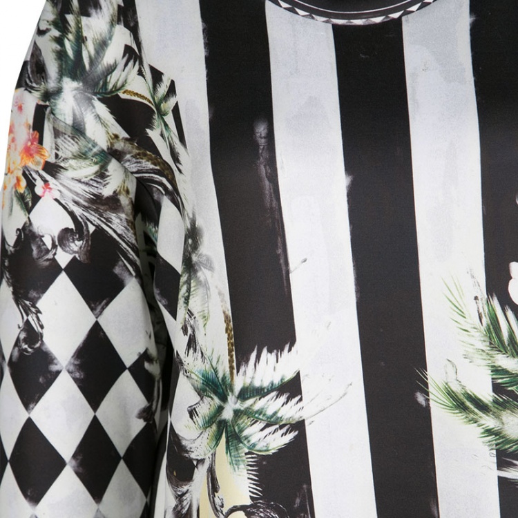 Pre Owned Balmain Muticolor Floral Printed Oversized Sweatshirt M