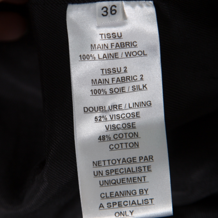 Pre Owned Balmain Black Wool Front Open Cropped Blazer S
