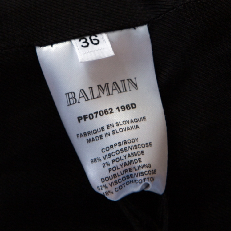 Pre Owned Balmain Hot Pink Basketweave Textured Double Breasted Blazer S