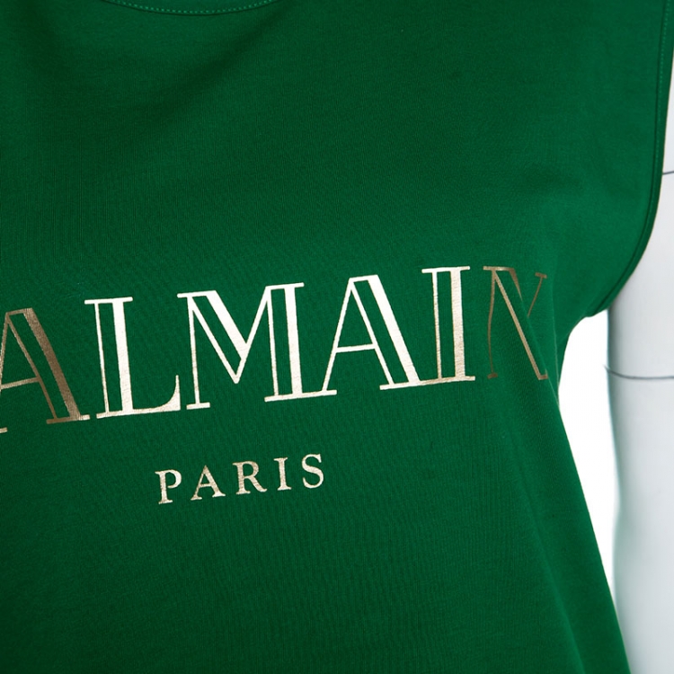 balmain green t shirt